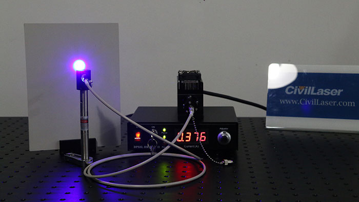 blue fiber coupled laser